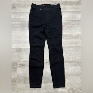 Q66 Spanx Leggings Women S Small Black Jean-Ish Jegging Ankle Skinny Stretch